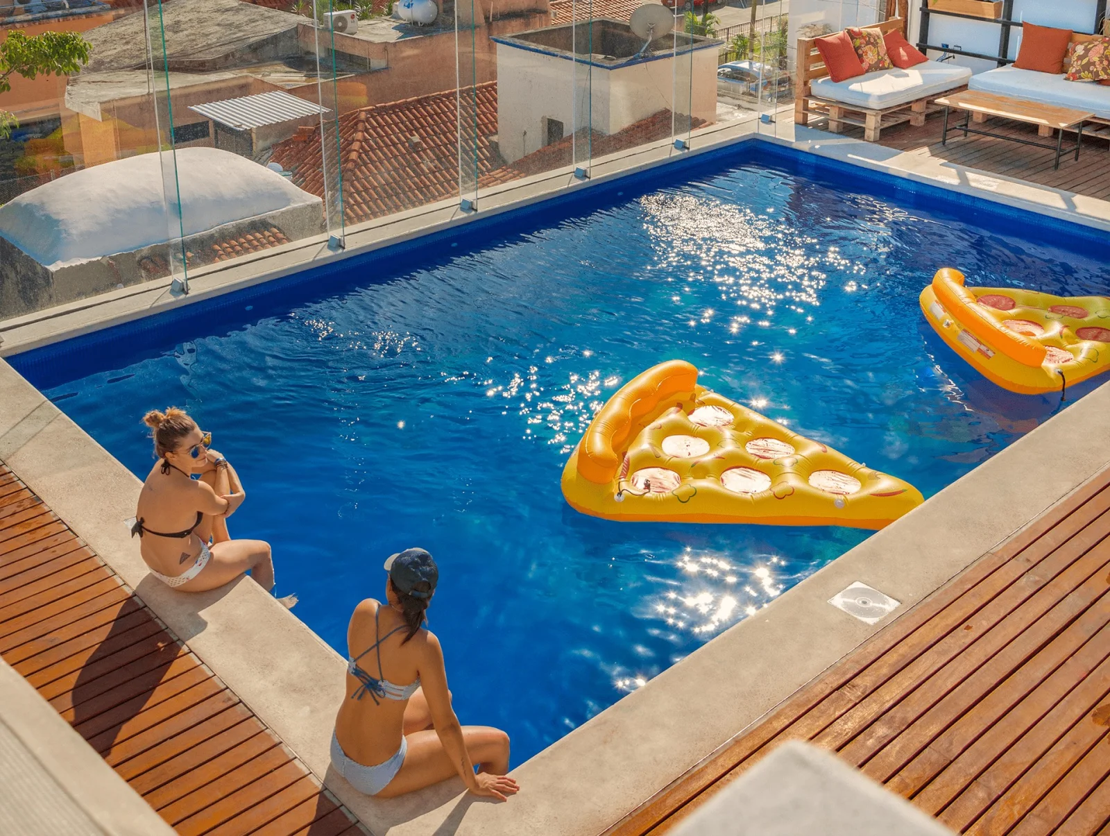 Rooftop pool at the Nomads hotel in Cancún